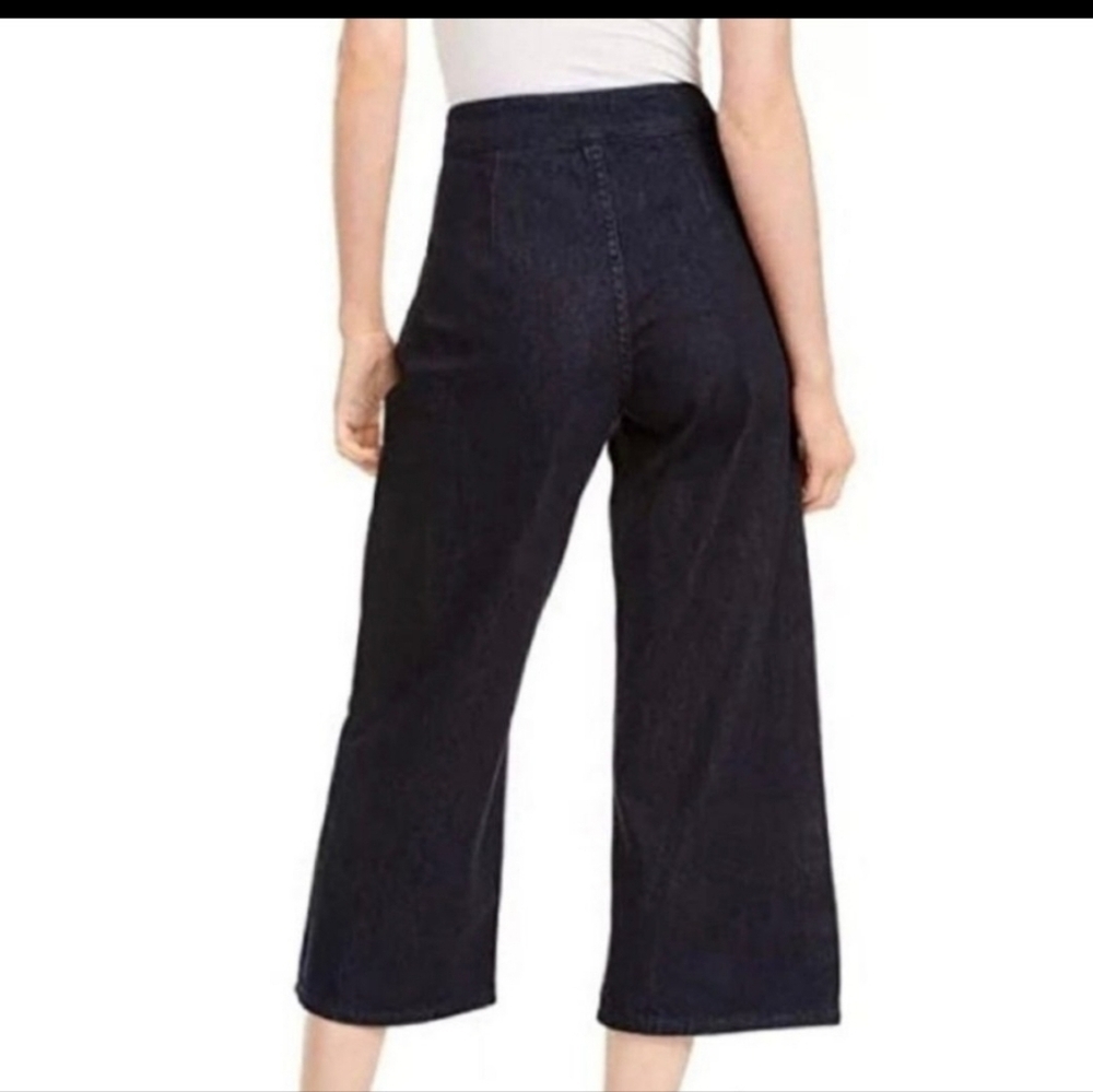 Oat New York Belted Mid Rise Wide Leg Crop Jeans NWT Size 29